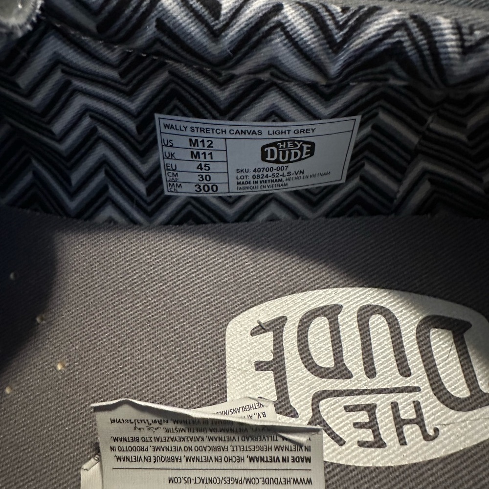 Hey Dude Men's Charcoal Slip-On Loafers - Picture 3 of 3